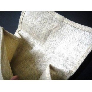 Bridesmaid Brown Burlap Jute Cosmetic Pouch Bag - Classy Fashion Wedding Gift
